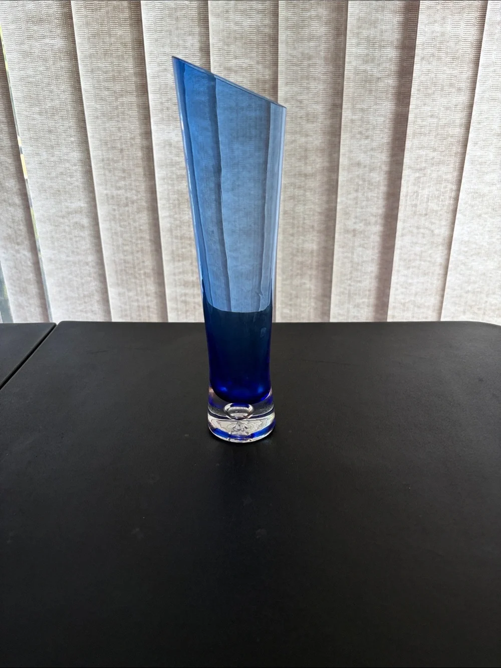 Blue Glass Bud Vase